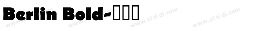 Berlin Bold字体转换